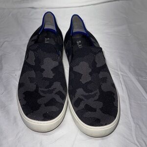 Rothy's Black and Gray Slip-On Sneakers